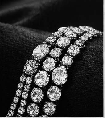 Luxury diamond bracelet on black background
