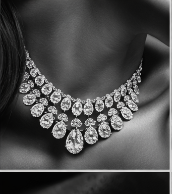 Elegant layered gold necklace with diamonds